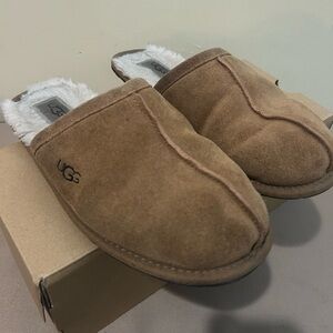 UGG Tan Suede Slip-On Slippers